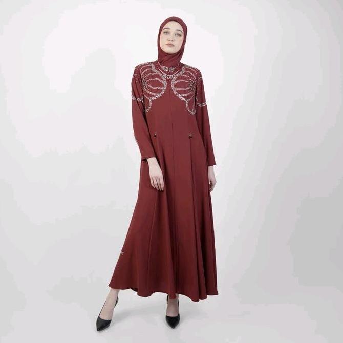 Diskon A6265 - Abaya Hikmat Fashion Original Set Hijab