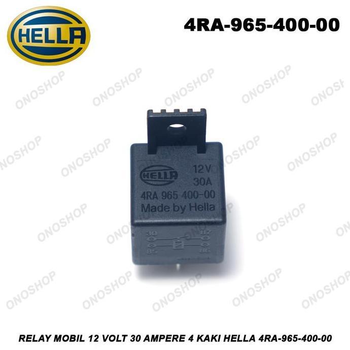 Relay Hella 12 Volt 30 Ampere 4 Kaki Restock