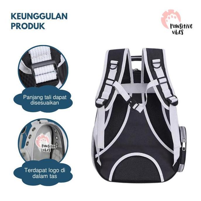 Bisadong- Tas Astronot Xtra Jaring |Tas Astronot Kucing Anjing | Pet Cargo Murah