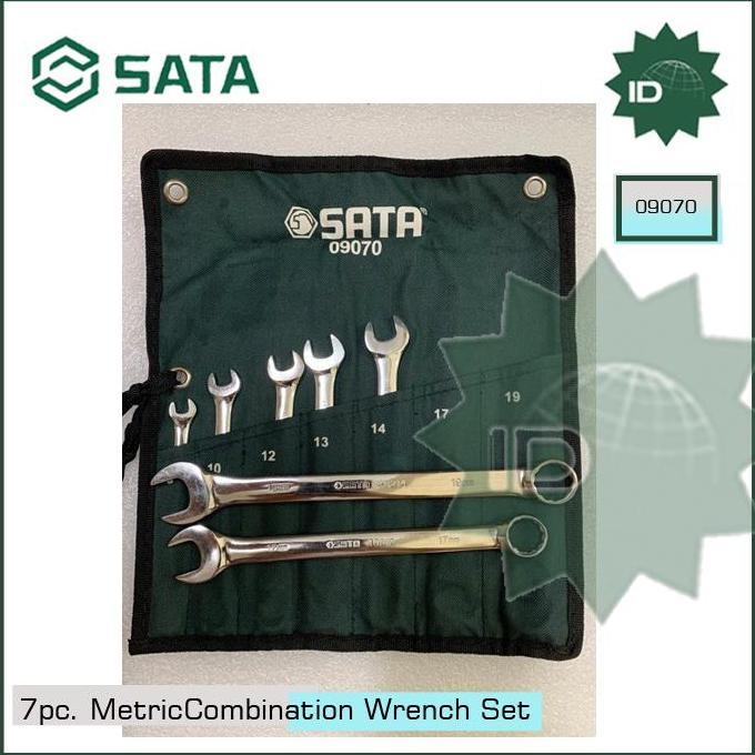 Kunci Ring Pas SET 7 Pcs METRIC 09070 Combination Wrench SATA TOOLS