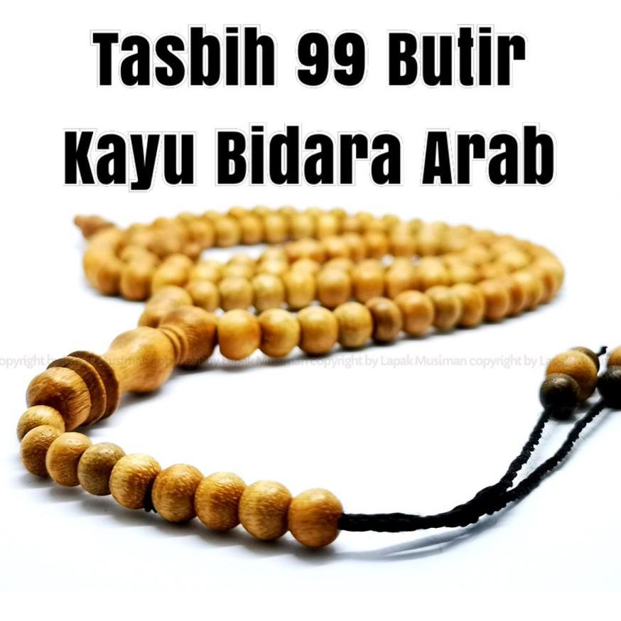 Termurah / Hot Sale Tasbih Kayu Bidara Arab Asli Alam Tasbih Kayu 99 Butir