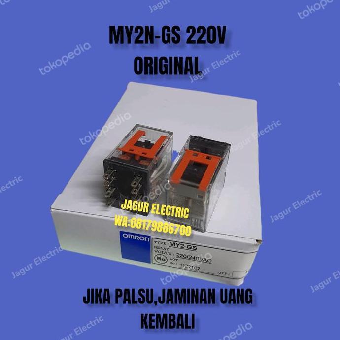 Relay My2N-Gs 220 Vac Relay Omron Original Forsale