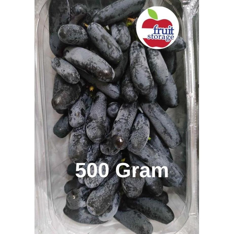 Frutting- Buah Anggur Hitam Moondrop Sapphire Black Seedless Tanpa Biji