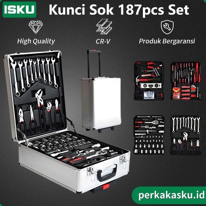187 Tool Kit Set Kunci Sok Set Shocket Set CR-V Toolkit Lengkap