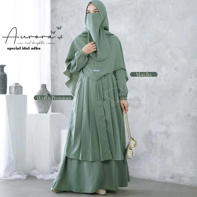 Spesial Aurora Set By Shahia Syari  | Gamis Set Syari Cadar Premium Murah | Gamis Premium Layer Anti