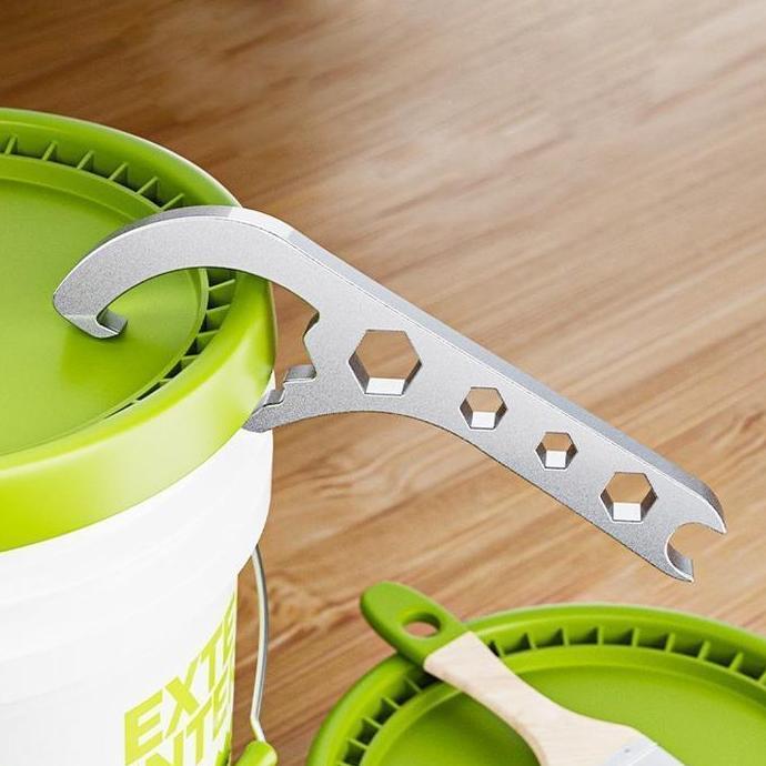 TEKNOWERN Alat Buka Tutup Ember Pembuka Kaleng Cat Alat Pembuka Tutup Kaleng Cat Ember 3-in-1