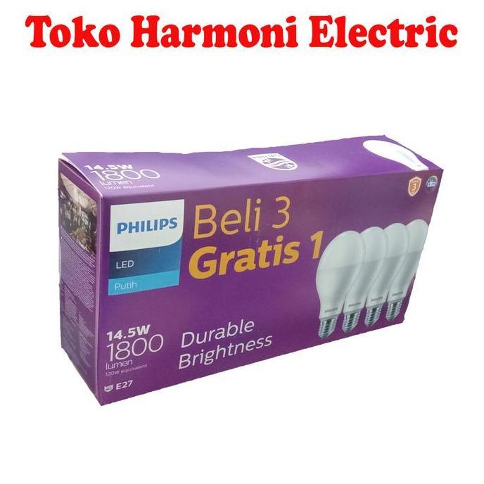 Lightflas- Lampu Philips Led 14,5 Watt Multipack Mycare Ledbulb 14,5W 6500K Putih