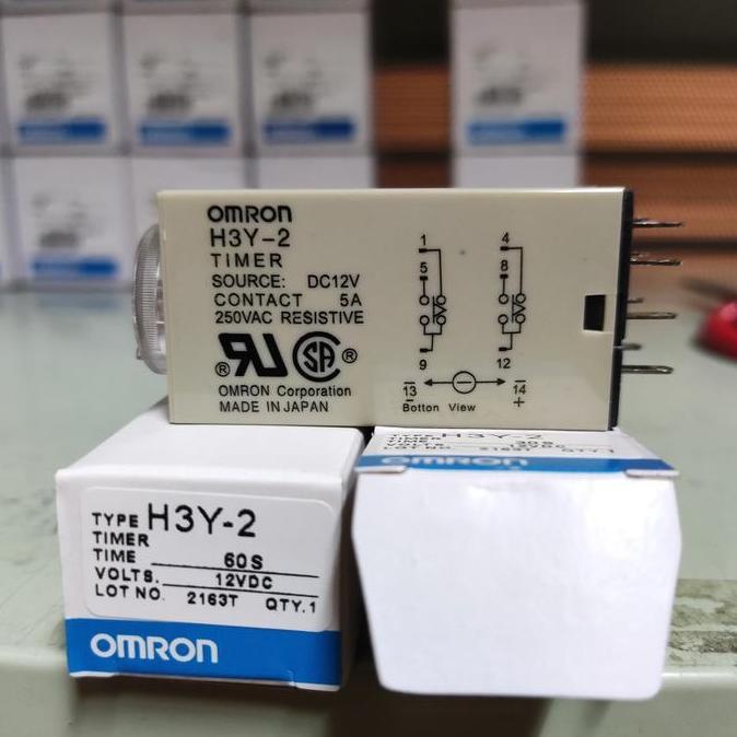 Wilwod- Timer Omron H3Y-2 12Vdc 30S 60S / H3Y 2 12V Dc 30 Detik 60 Detik Dc12
