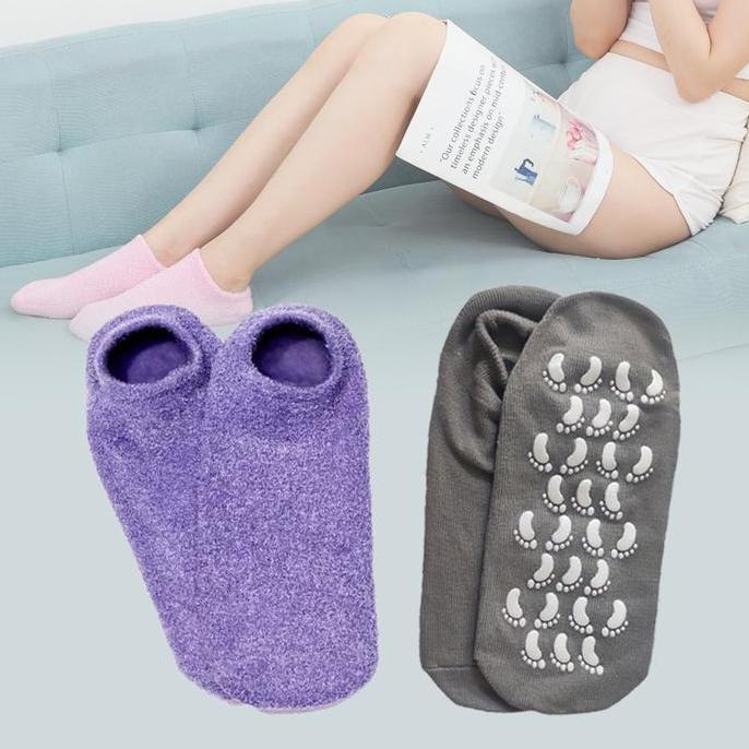 TEKNOWERN Kaus Kaki Gel Spa Gel Socks Kaos Kaki Gel Spa Foot Care Socks Sarung Kaki Silikon Pengelup