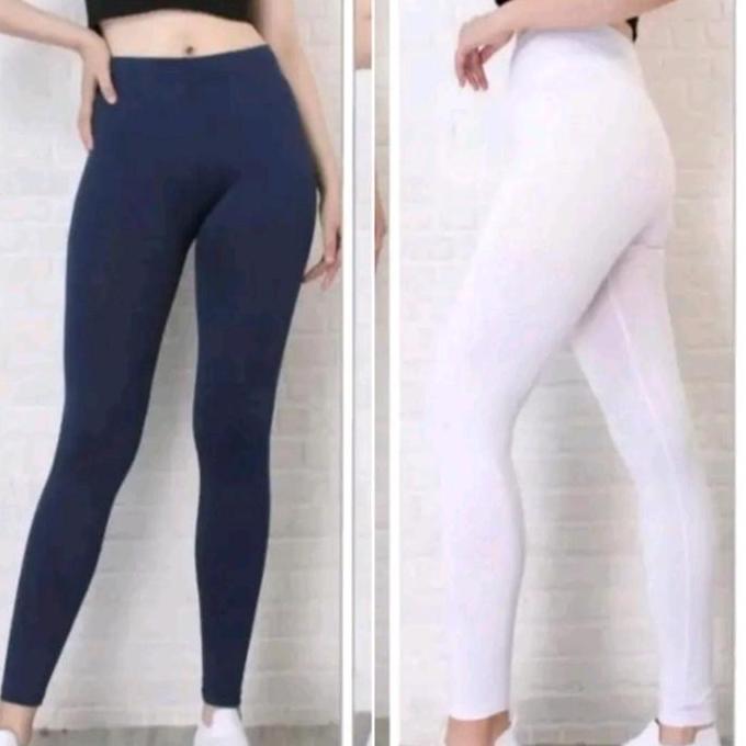 Kirimlangsung- Paket 2Pcs Lagging Spandex-Lagging Panjang Wanita Dewasa-Lagging Polos Wanita Celana 