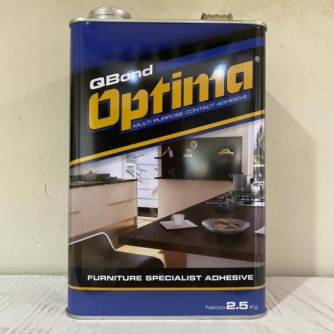 Ready QBOND OPTIMA 2.5 KG LEM KUNING SERBAGUNA/HPL/EDGING/VINYL/KARPET/BUSA murah