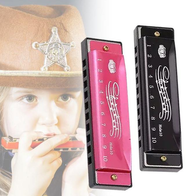 TEKNOWERN Harmonika Chromatic 10 Hole Harmonika Kromatik Harmonica Dengan Kotak Harmonica Chromatic 