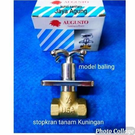 Stop Kran Tanam Baling Dingin 1/2 Inch/Stop Kran Shower Tanam 1/2" Asli