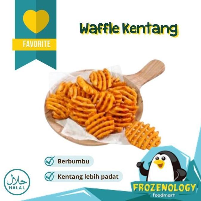 Naturalbig- Kentang Goreng Waffle Mccain Criss Cut Seasoned | Kentang Waffle 500Gr