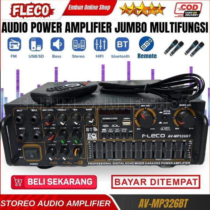 Usisuliwati89 - AMPLIFIER BLUETOOTH SUNBUCK AUDIO FLECO AV-MP326BT BISA BASS TREBEL BLUETOOTH BISA I