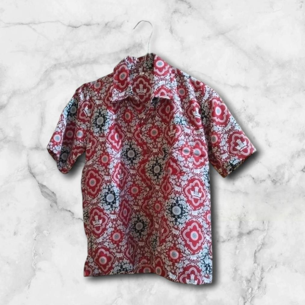 BEST SELLER BAJU BATIK SEKOLAH SD WARNA MERAH | ANAK LAKI-LAKI PEREMPUAN