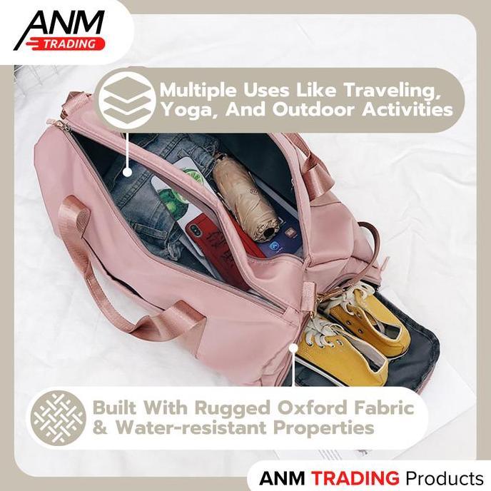 Tas Travel / GYM / Sport Bag Pria Wanita Unisex Canvas Duffel/Weekender Bag