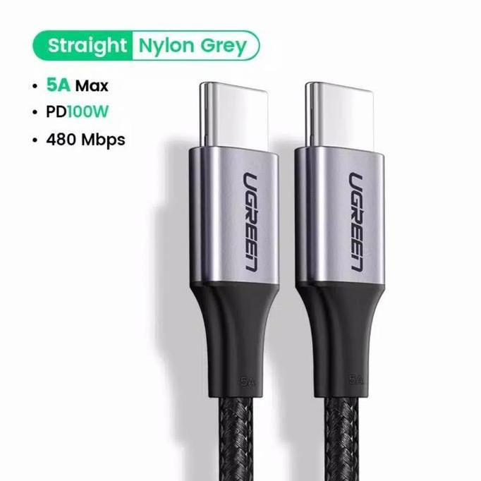 Lansungkirim- Ugreen Kabel Usb C To Usb C 5A 100 Watt Ugreen Kabel Usb C Pd Charging