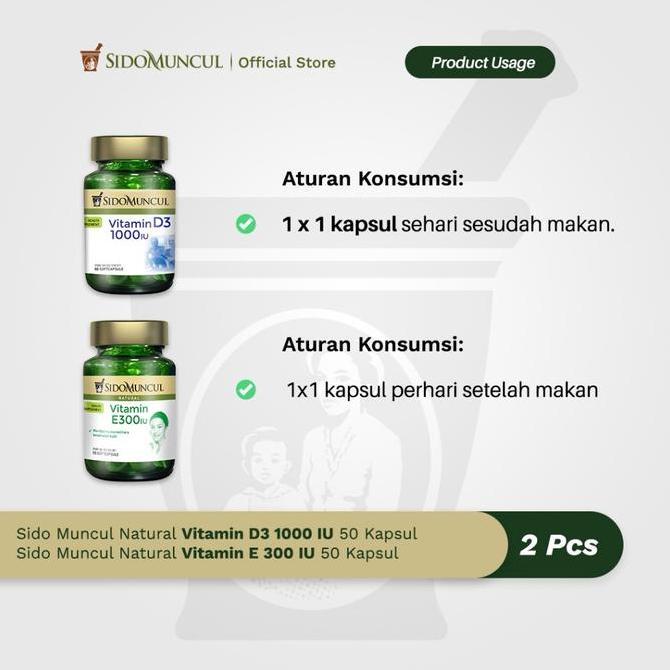 Vitbingit- Sido Muncul Natural Vitamin D3 1000 Iu + Vitamin E 300 Iu Sc