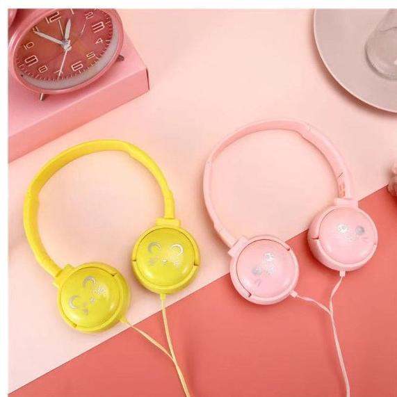 NEW Headphone Macaron Bando J18 + Microphone Extra Bass Earphone Handsfree Headset Gaming J18+ x2