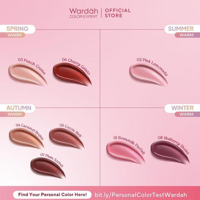 Lippapipu- Wardah Lip Tint Moist Dew Tint 3 G - Bibir Lembab - Tahan 24 Jam - Liptint Lip Stain Lipg