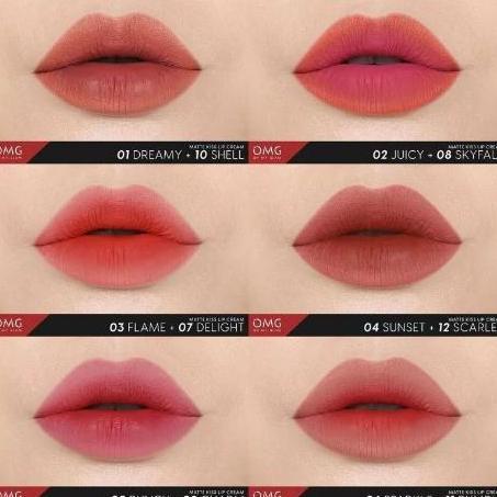 Lippapipu- Paket Ombre Omg / Ombre Lipcream Omg / Lipcream Oh My Glam / Lipstik Omg / Make Up Omg