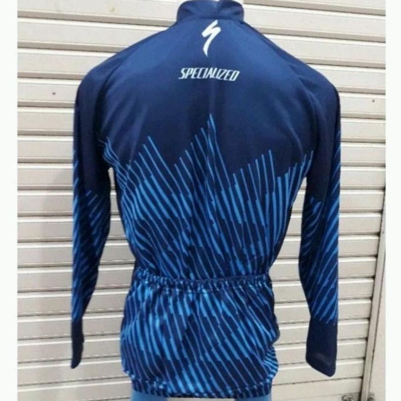 PROMO Baju sepeda balap lengan panjang cowok cewek cowo cewe pria wanita kaos jersey roadbike merah 