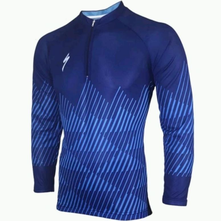 Sale Baju sepeda balap lengan panjang cowok cewek cowo cewe pria wanita kaos jersey roadbike merah p