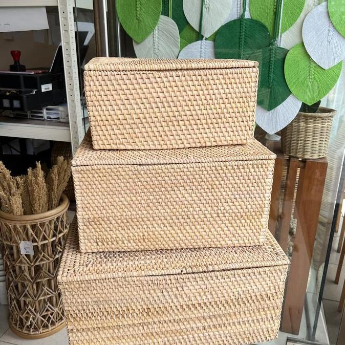 Keranjang Tutup Rotan / Kotak Rotan Tutup Keranjang Rotan Tutup KTR01 HAR