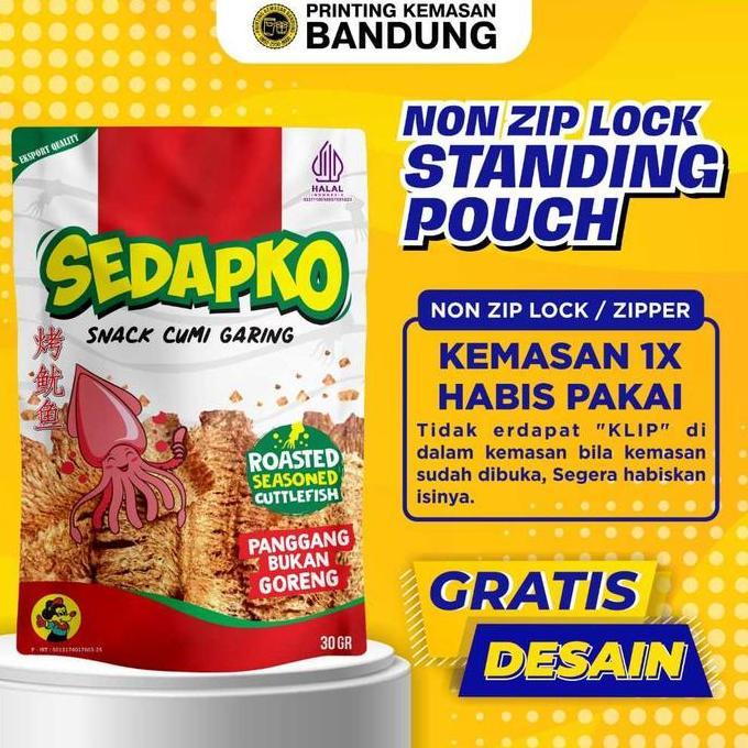 Standing Pouch Custom Packaging Cetak Kemasan Makanan Ringan Snack