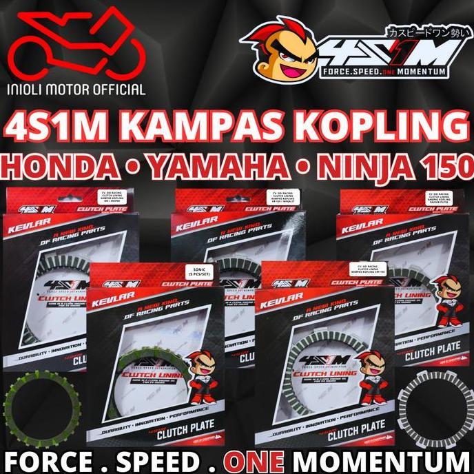 4S1M Kampas Kopling 4S1M Racing Sonic 150 Mx King Satria 150 Fu Fi Jupiter Mx 150 R15 V1 R15 V2 Xabr