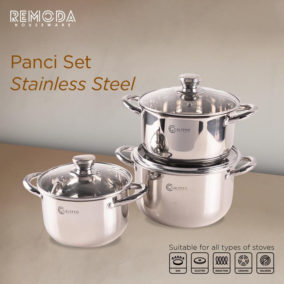 Calypso Panci Kuah Panci Set 3in1 Multifungsi Stainless Steel