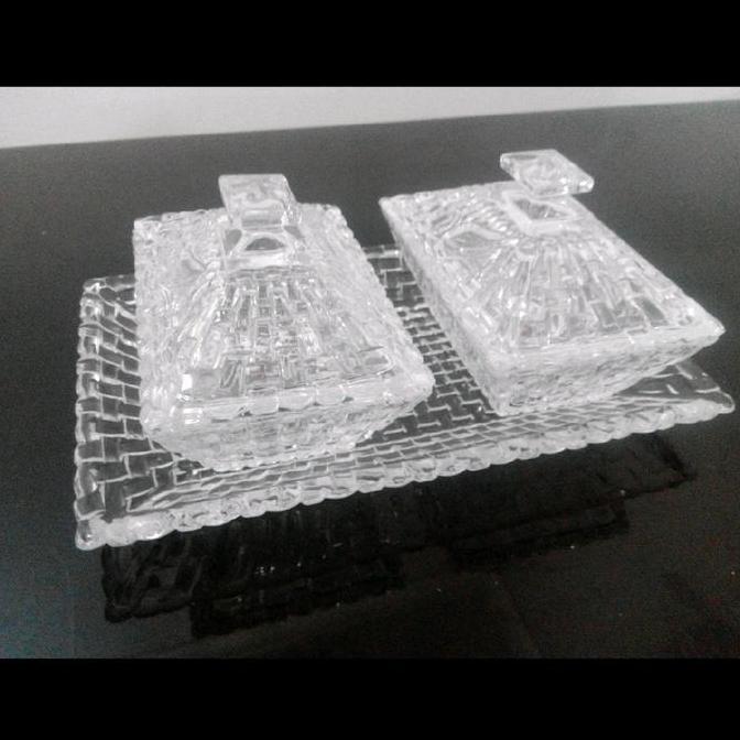 toples kristal toples kaca set candy pot stoples kue tempat permen