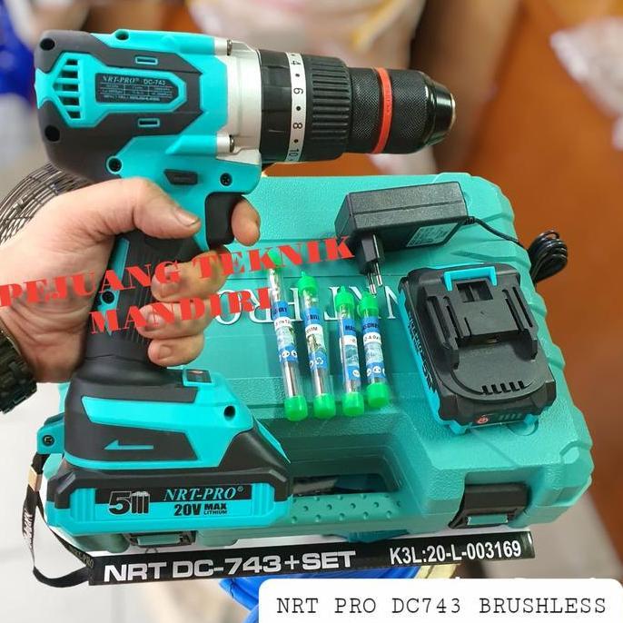 Superxx- Bor Cordless Nrt Pro Dc 743 Set Brushless Impact Drill / Nrt Pro 743Dc