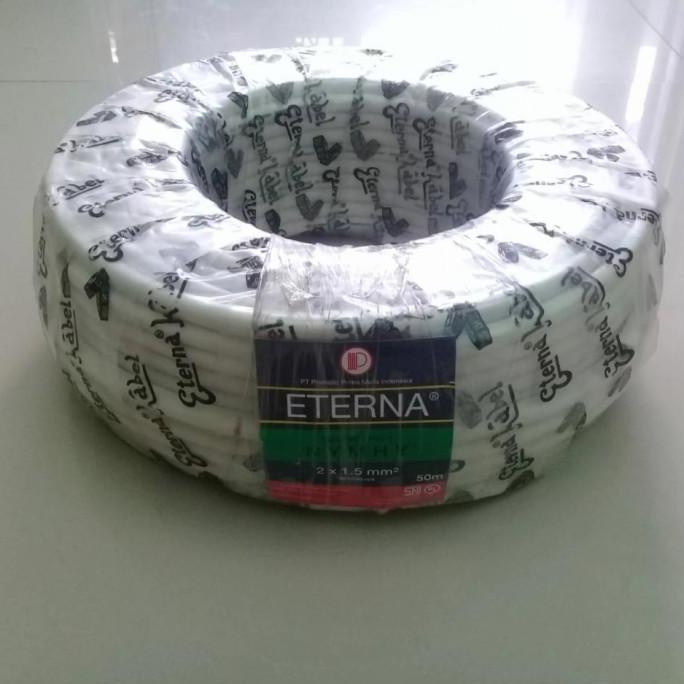 kabel serabut 2x1.5 per 1 meter / kabel serabut eterna / kabel NYMHY