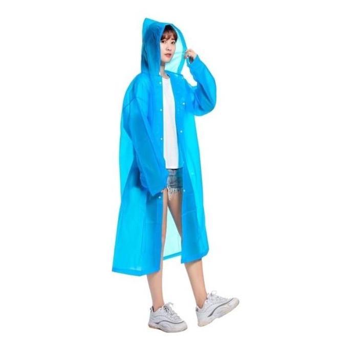 JAS HUJAN EVA TRANSPARAN DEWASA / JAS HUJAN KOREA PONCHO PRIA WANITA