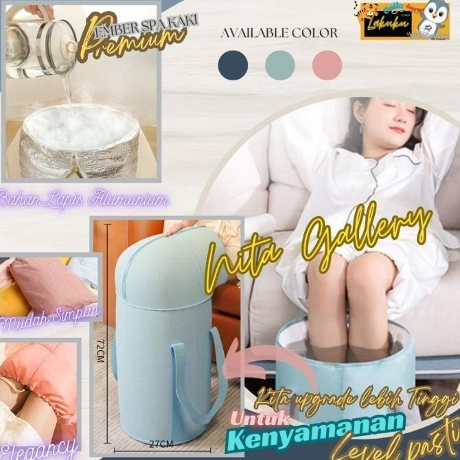 BIG PROMO Baskom Ember Rendam Cuci Kaki Pijat Spa Air Hangat Travel Portable Peralatan mandi dan cam