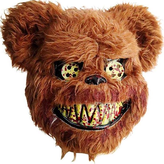 Memento- Topeng Beruang Seram Kostum Halloween Berdarah Monster Seram Halloween