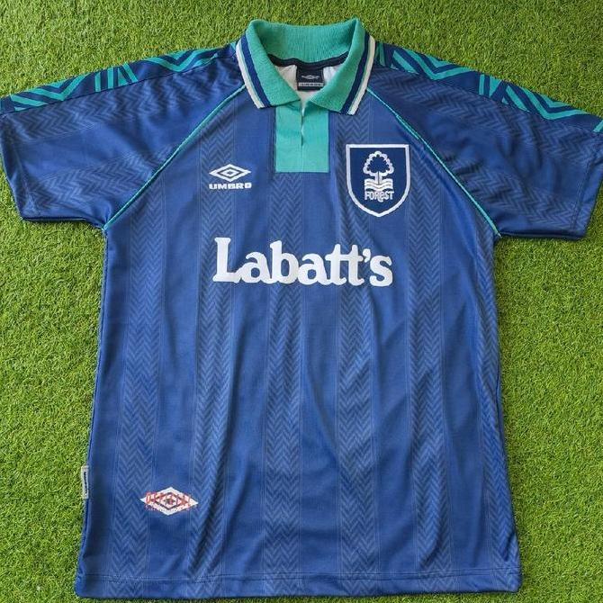 Jersey Retro Nottingham Forrest 1993/95 Away Size Lengkap S-7XL Blokecore Vintage Classic TH