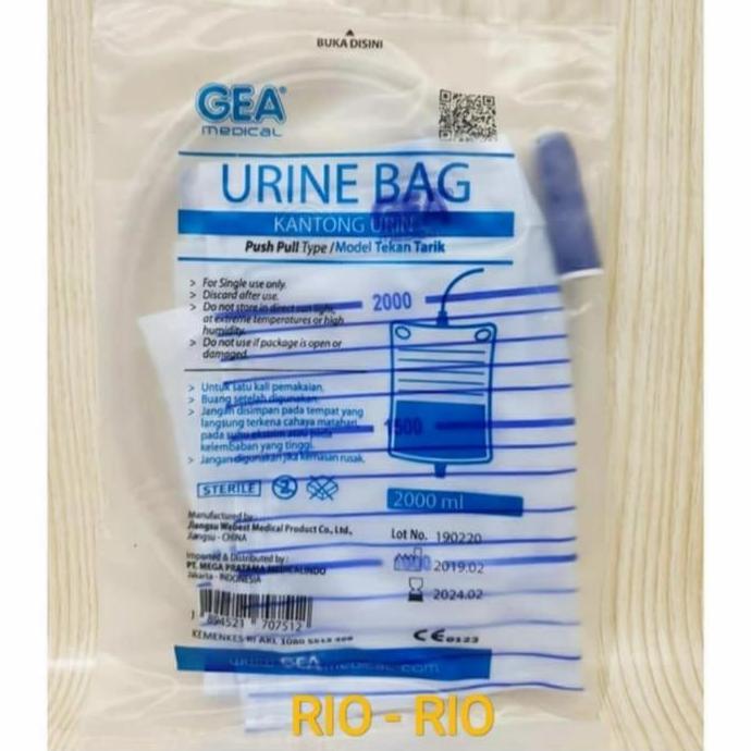 Capslock- Urine Bag / Kantung Urin Sterile Dewasa 2Liter