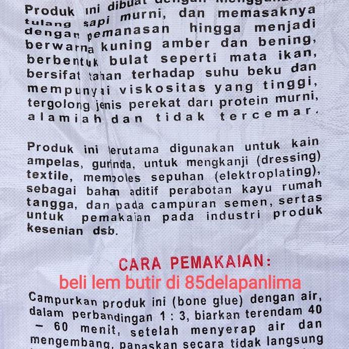 Ready stock Lem Butir per 1kg/lem K/lem Ka/lemka/bone glue/lem gelatin/lem anchor