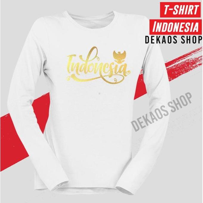 Ready KAOS MERAH PUTIH AGUSTUSAN LENGAN PANJANG KAOS 17 AGUSTUS PRIA WANITA ANAK BAJU AGUSTUSAN LENG