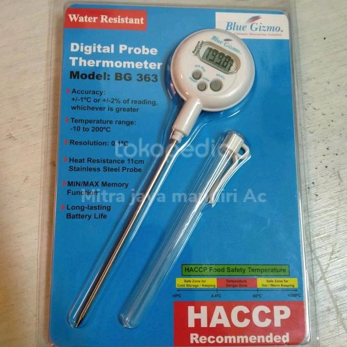 THERMOMETER BLUE GIZMO BG 363 DIGITAL