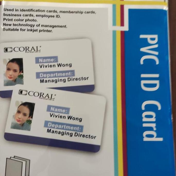 Sandto- Kertas Pvc Id Card Coral | Kertas Pvc Coral