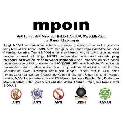 Terjangkau Toren Kuras Mpoin Plus 600 Liter Drain | Toren Air | Tandon Air