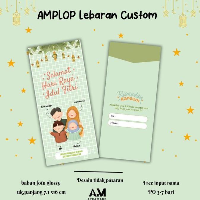 Sandto- Amplop Lebaran Custom / Amplop Lebaran Unik Amplop Lebaran 2025