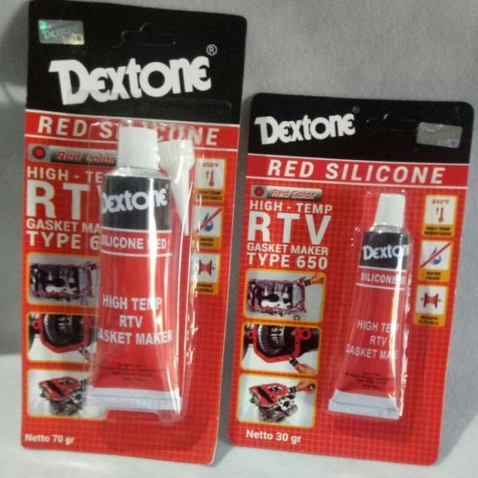 Ready stock lem merah dextone dexbond lem anti panas lem blok mesin besar 70gr