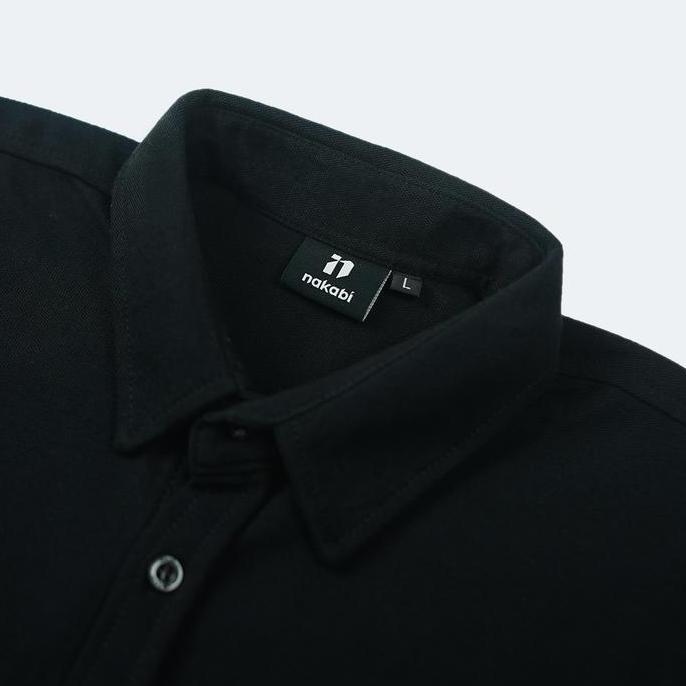 Nakabi Kemeja Pique Formal Long Sleeve Slim Fit Kemeja Lengan Panjang Pique Premium Ready