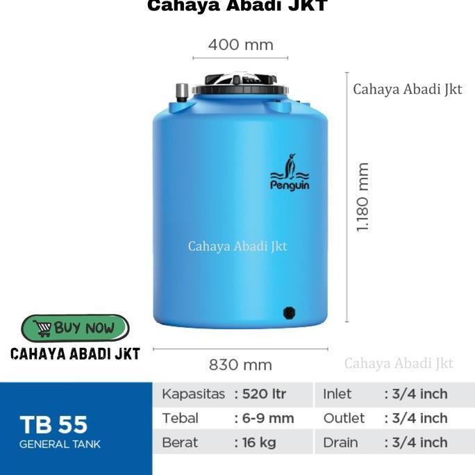 Diskon Tanki Air/Toren Penguin 520Liter Orange