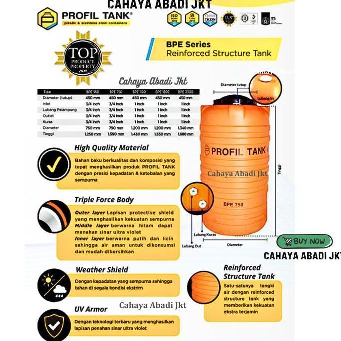 Diskon Tanki Air/Toren Ulir Profil Tank 550Liter